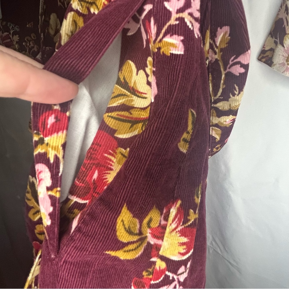 Passport Burgundy Floral Long Sleeve Dress - Picture 5 of 8